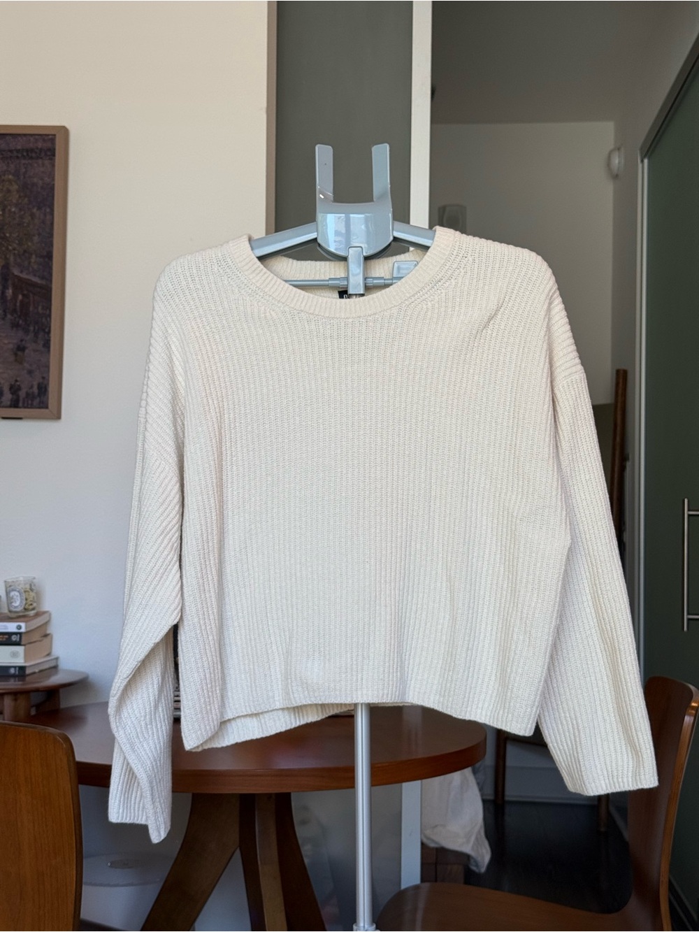 GAP - Women’s Cream Ribbed Crew Sweater